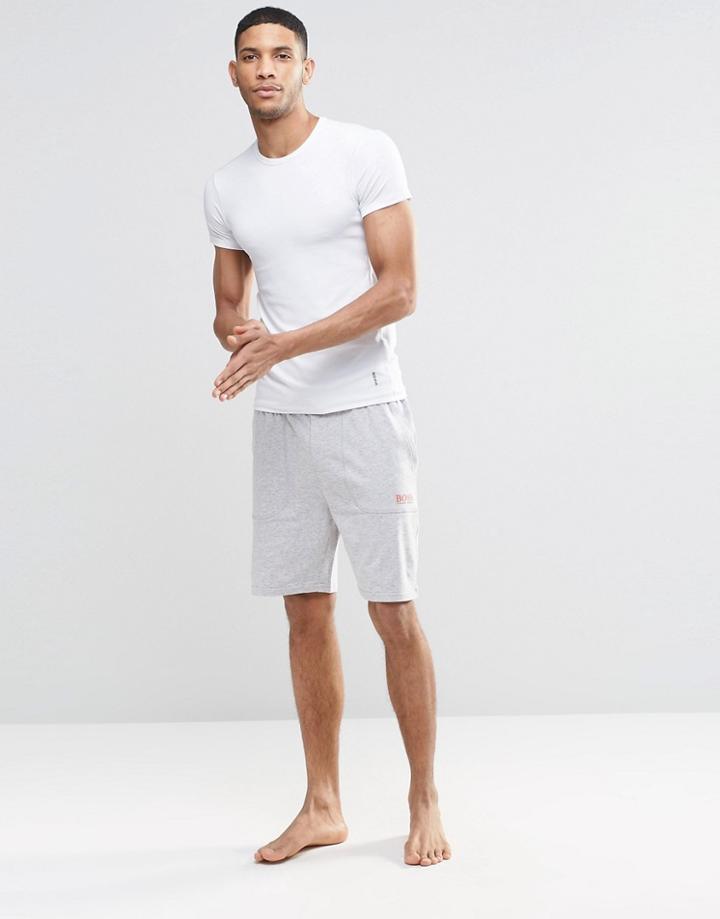 Hugo Boss Lounge Shorts In Gray Regular Fit - Gray