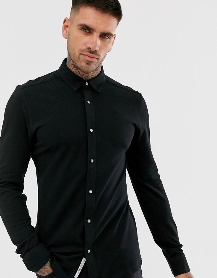 Only & Sons Slim Pique Cotton Shirt