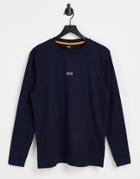 Boss Tchark Long Sleeve T-shirt In Navy