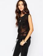 Pepe Jeans Sleeveless Shirt With Drawstring Waist - 933