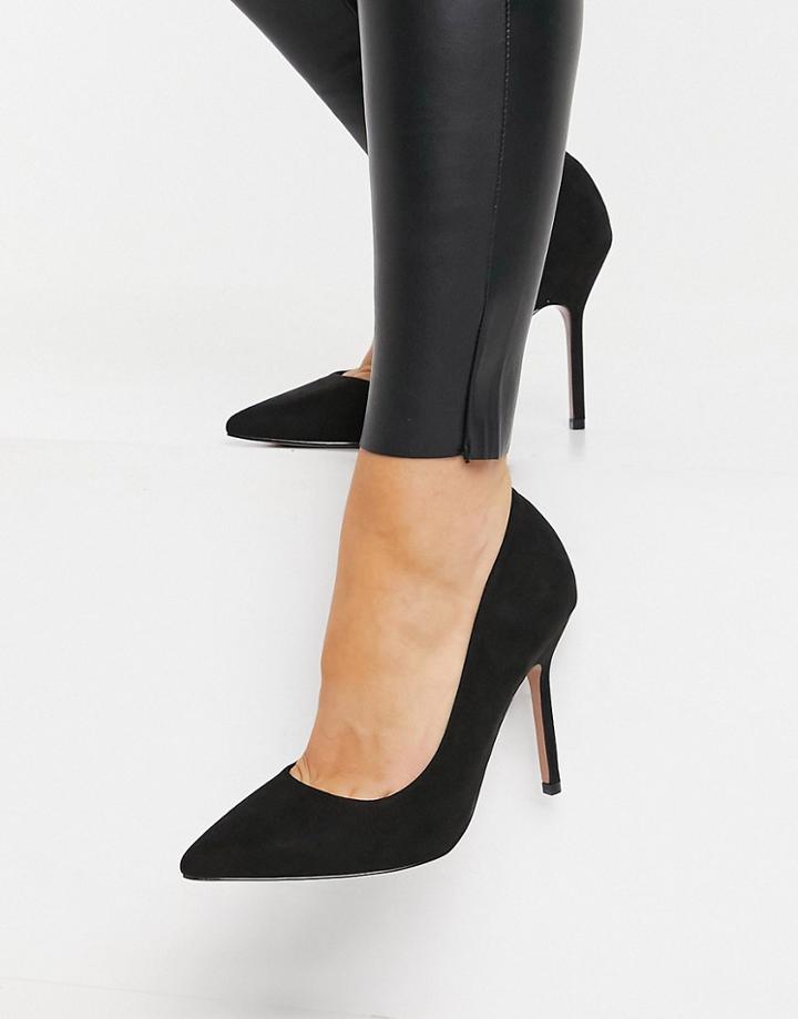 Asos Design Phoenix Pointed High Heel Pumps In Black
