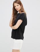 Selected Meryl Short Sleeve Top - Black