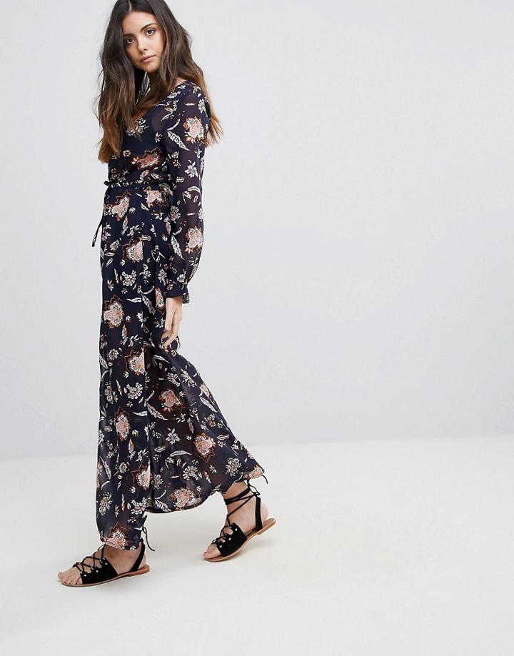 Brave Soul Sofia Maxi Dress - Navy