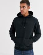 Levi's Youth Embroidered Tonal Babytab Logo Relaxed Fit Hoodie In Mineral Black