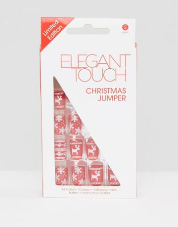 Elegant Touch Holidays Sweater False Nails - Multi