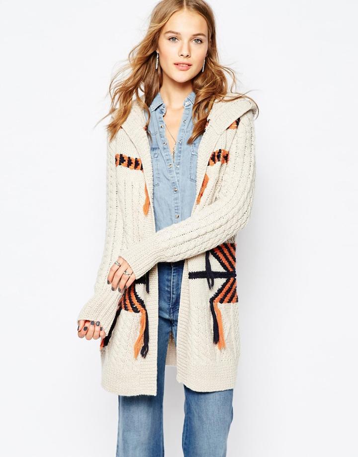 Vila Tassel Geo-tribal Cardigan - Birch