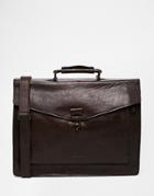 Royal Republiq Leather Conductor Satchel In Brown - Brown