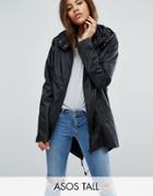 Asos Tall Pac A Trench - Black