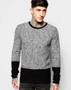 Lindbergh Sweater With Color Block - Black