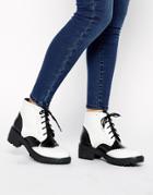 Asos Ready To Go Brogue Ankle Boots - Multi
