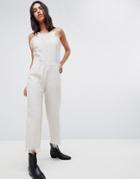 Blank Nyc Crop Linen Jumpsuit - White