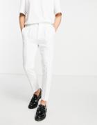 Asos Design Tapered Smart Pants In White