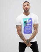 Adidas Originals T-shirt With Front Graphic In White Cd6833 - White