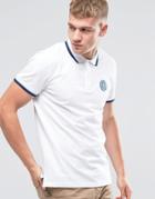 Jack & Jones Twin Tipped Embroidered Polo - White