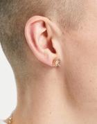 The Status Syndicate Hoop Earring With Claw Detail In Gold