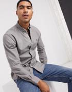 Polo Ralph Lauren Player Logo Garment Dye Oxford Shirt Slim Fit Buttondown In Gray-grey
