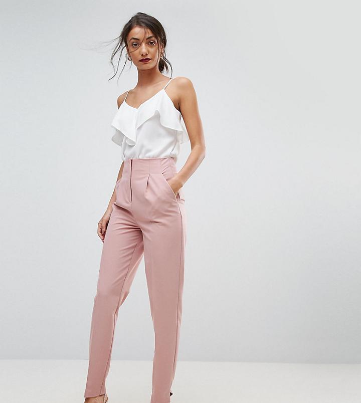 Asos Tall Mix & Match High Waist Cigarette Pants - Pink
