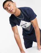 Barbour Beacon Diamond Large Logo T-shirt In Navy