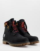 Timberland 6 Inch Premium Rubber Cup Boots In Black With Camo