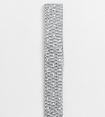 Noak Polka Dot Tie In Gray - Gray