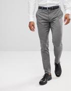 Selected Homme Skinny Smart Pants With Stretch - Gray