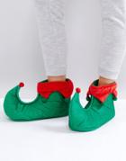 Loungeable Holidays Elf Slipper - Green