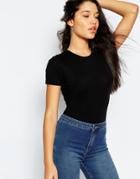 Asos Short Sleeve Crew Neck Body - Black