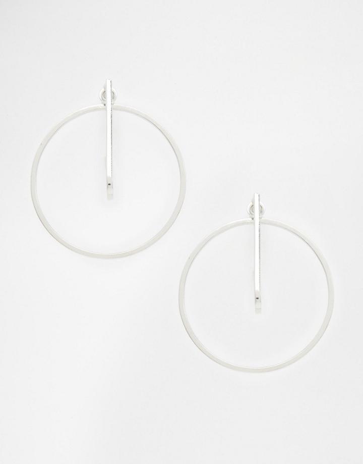 Asos Open Circles Earrings - Silver