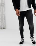 Cheap Monday Him Spray Super Skinny Jeans In Bistol Washed Black - Black