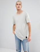 Cheap Monday Divide Asymmetric Hem T-shirt Ecru - Beige