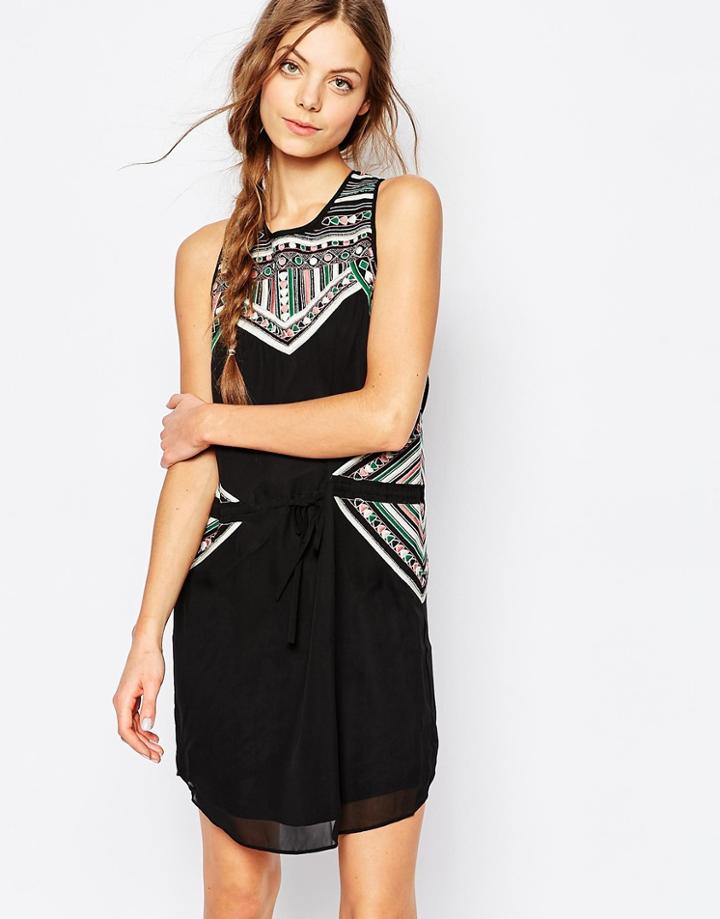 Greylin Josefina Embriorered Dress - Black