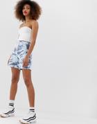 Asos Design Tie Dye Skater Short - Blue