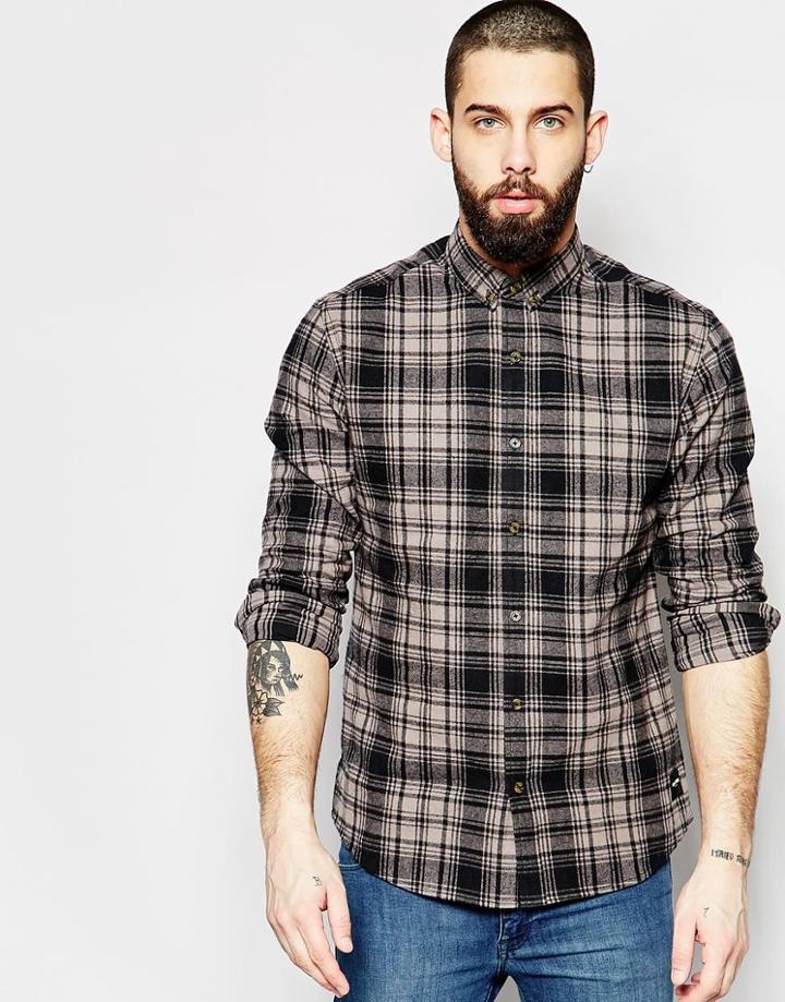 Only & Sons Check Shirt - Gray