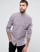 Ben Sherman Gingham Regular Fit Check Shirt - Red