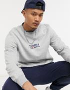 Tommy Jeans Small Chest Logo Sweatshirt In Gray-grey