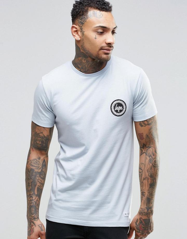 Hype T-shirt With Crest Logo - Blue