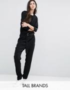 Noisy May Tall Boiler Suit With D-ring Belt - Black