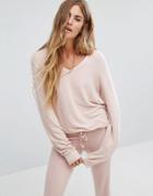 Wildfox Baggy Beach V Neck Sweater - Pink