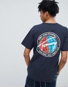 Tommy Jeans Capsule Worldwide Back Print T-shirt In Navy Marl - Navy