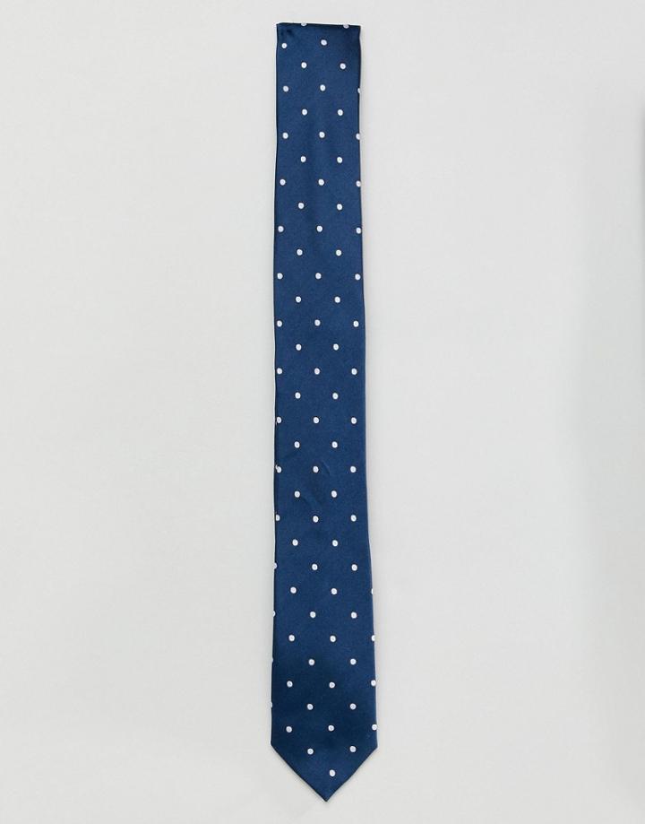 Farah Woven Tie In All Over Jacquard - Blue