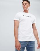 Diesel T-diego-wy Eyes Embroidered T-shirt - White