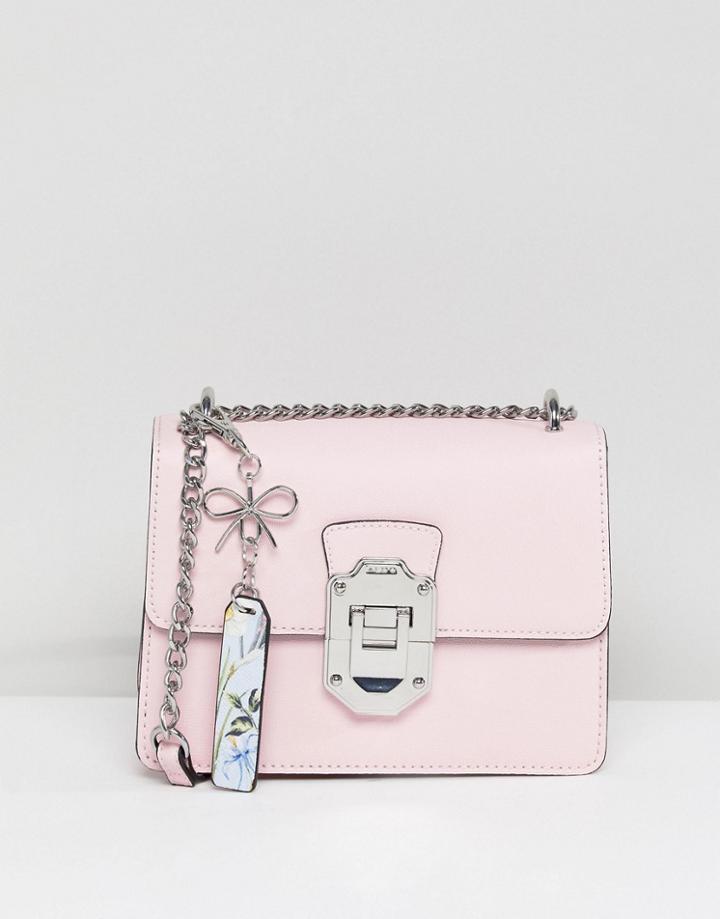 Aldo Cross Body Bag With Silver Hardwear In Pink - Pink