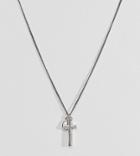 Reclaimed Vintage Inspired Bunched Charm Necklace In Sterling Silver Exclusive To Asos - Silver