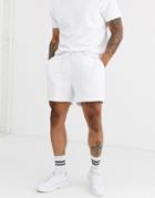 Asos Design Two-piece Shorts In White Towelling