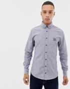 Boss Mabsoot Slim Fit Button Down Oxford Shirt In Navy - Navy