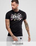 Good For Nothing Muscle T-shirt In Black With Japanese Print - Black