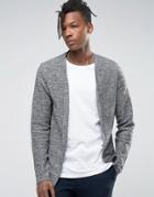 Selected Homme Open Drape Cardigan - Black