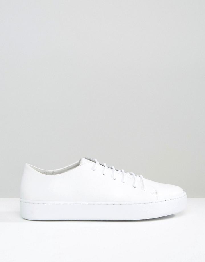 Sixtyseven Irma White Lace Up Sneakers - White