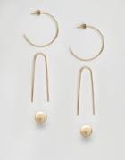 Selected Femme Kari Multipack Earrings - Gold