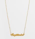 Asos Design 14k Gold Plated Necklace With Sagittarius Pendant
